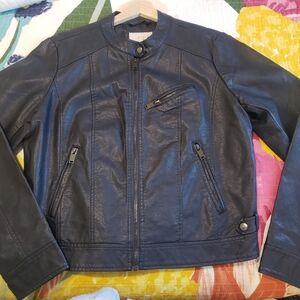 Women's Faux Leather Biker Style Jacket